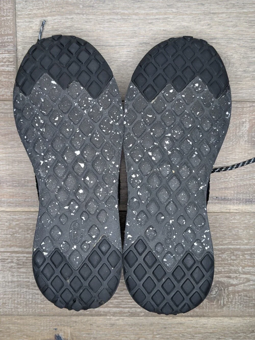 Chaco Scion Women's Black Knit Lace-Up Trainer with Speckled Sole Size 8